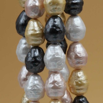 Perle di maiorca bussolotto multi color 16x13 mm 5 pz