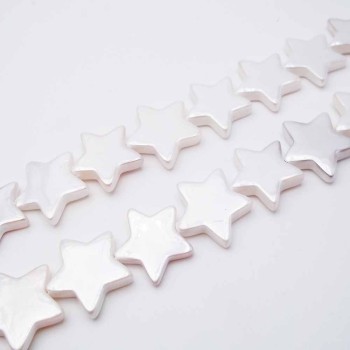 Perle di maiorca stella 14,5 mm pacco 4 pezzi