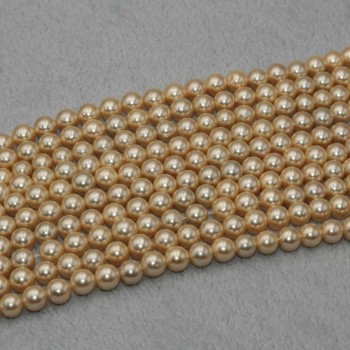 Perle di maiorca tonde lisce 3.2 mm crema filo 40 cm