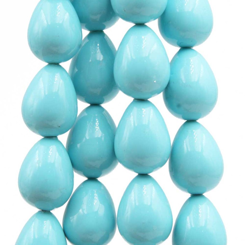 Perle maiorca Turchese gocce 16X15 mm 5 pz (maio-00-11) - pietreeminuterie.com