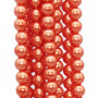Perle cerate grado A++ tonde arancio corallo 6 mm filo 40 cm