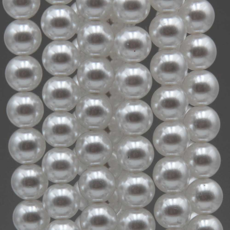 Perle cerate grado A++ tonde bianche 4 mm filo 40 cm (bia-a4m) - pietreeminuterie.com