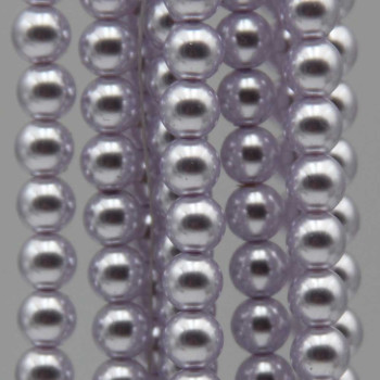 Perle cerate grado A++ tonde lilla 6 mm filo 40 cm