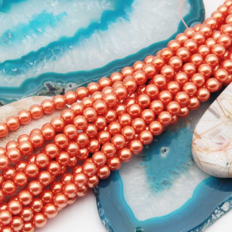 Perle cerate grado A++ tonde arancio 4 mm filo 40 cm - ara-a4m - pietreeminuterie.com Perle cerate grado A++ tonde arancio 4 mm filo 40 cm (ara-a4m) - pietreeminuterie.com