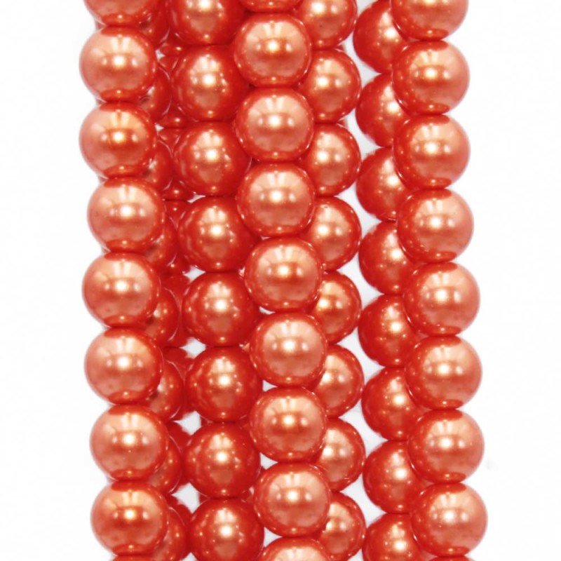 Perle cerate grado A++ tonde arancio corallo 6 mm filo 40 cm - cer-a6m - pietreeminuterie.com Perle cerate grado A++ tonde arancio corallo 6 mm filo 40 cm (cer-a6m) - pietreeminuterie.com