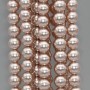 Perle cerate grado A++ tonde bronzo chiarissimo 6 mm filo 40 cm