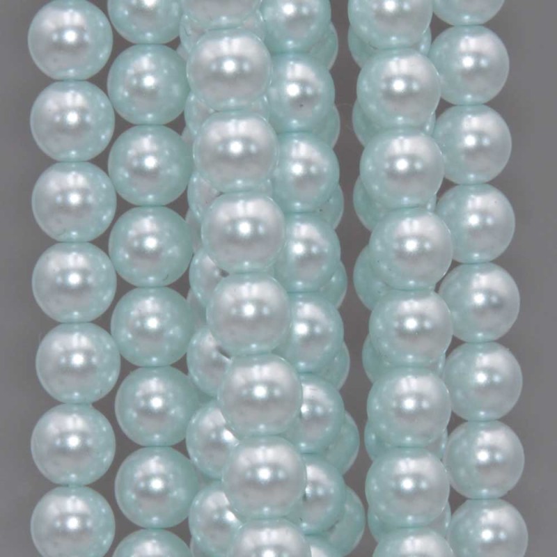 Perle cerate grado A++ tonde celeste chiaro 6 mm filo 40 cm (ce-a6m) - pietreeminuterie.com