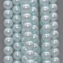 Perle cerate grado A++ tonde celeste chiaro 6 mm filo 40 cm