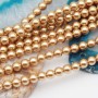 Perle cerate grado A++ tonde dark gold 4 mm filo 40 cm