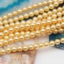 Perle cerate grado A++ tonde gold 4 mm filo 40 cm