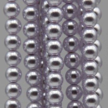 Perle cerate grado A++ tonde lilla 6 mm filo 40 cm
