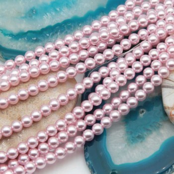 Perle cerate grado A++ tonde pink 4 mm filo 40 cm Perle cerate grado A++ tonde pink 4 mm filo 40 cm