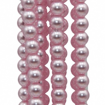 Perle cerate grado A++ tonde pink 6 mm filo 40 cm