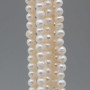 Perle di fiume tonde bianche 3.5 mm filo 35 cm
