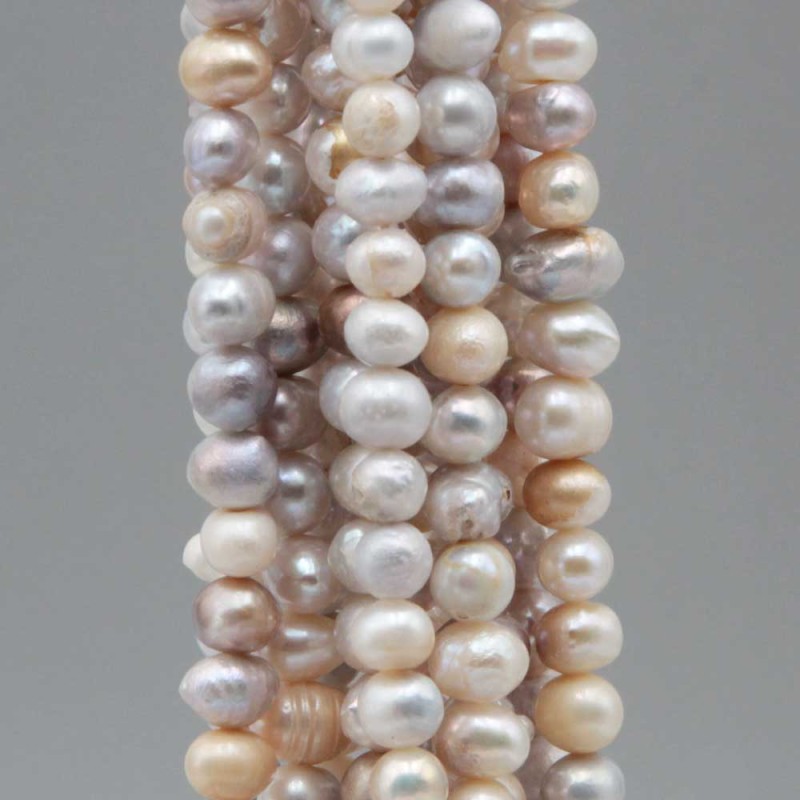 Perle di fiume potato riflessi grigi e oro 6/7 mm filo 35 cm - pepe-9001 - pietreeminuterie.com Perle di fiume potato riflessi grigi e oro 6/7 mm filo 35 cm (pepe-9001) - pietreeminuterie.com