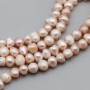 Perle di fiume tonde irregolari cipria 8/10 mm conf. 10 pz