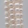 Perle di fiume tonde schiacciate bianche 10x9 mm circa grado A+++ 10 pz