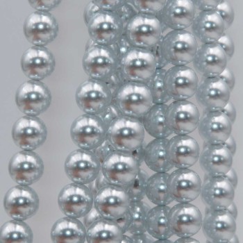 Perle di maiorca tonde argento chiaro 8 mm filo 40 cm