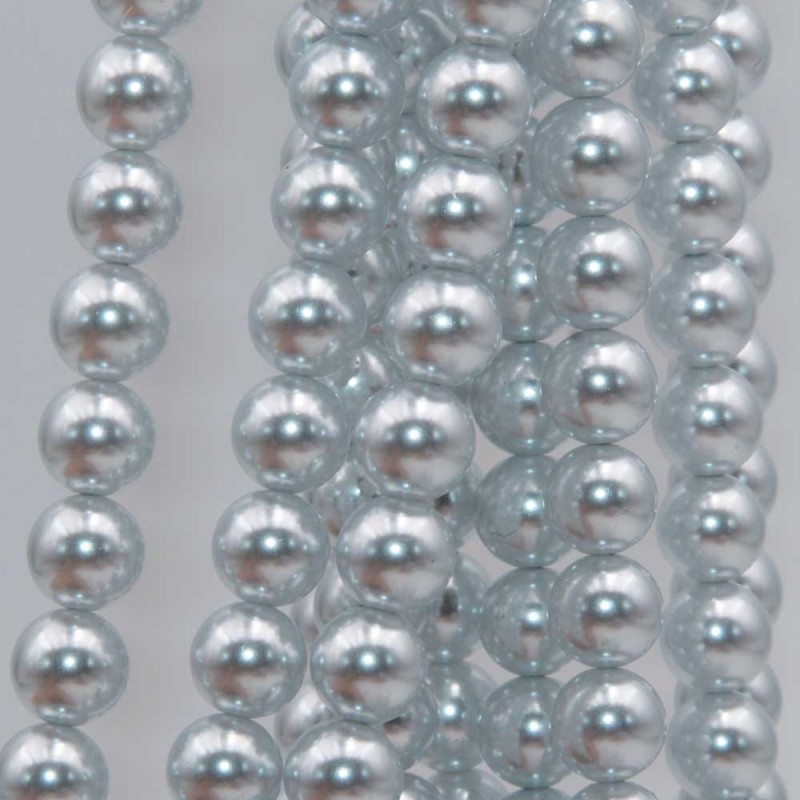 Perle di maiorca tonde argento chiaro 8 mm filo 40 cm Perle di maiorca tonde argento chiaro 8 mm filo 40 cm