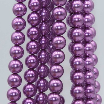 Perle di maiorca tonde viola 8 mm filo 40 cm
