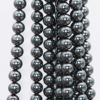 Perle di maiorca tonde 8 mm ematite filo 40 cm