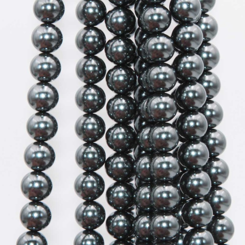 Perle di maiorca tonde 8 mm ematite filo 40 cm Perle di maiorca tonde 8 mm ematite filo 40 cm