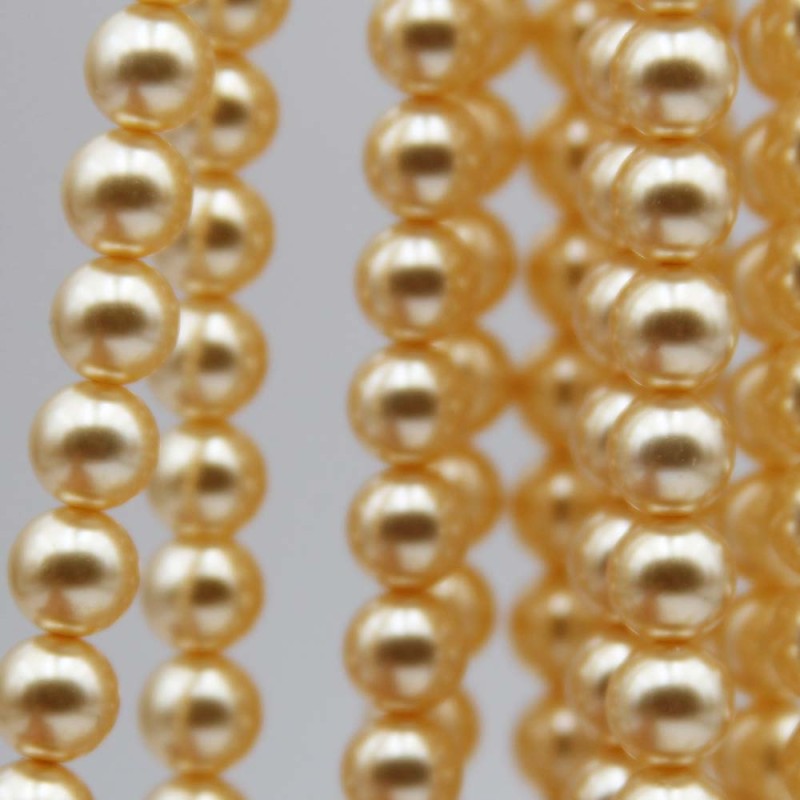 Perle di maiorca tonde light gold mm filo 40 cm Perle di maiorca tonde light gold mm filo 40 cm