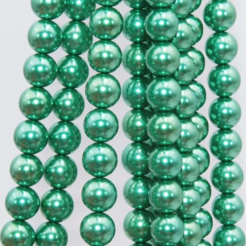 Perle di maiorca tonde verdi 8 mm filo 40 cm