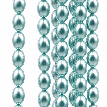 Perle di maiorca ovali celesti 10x8 mm filo 40 cm