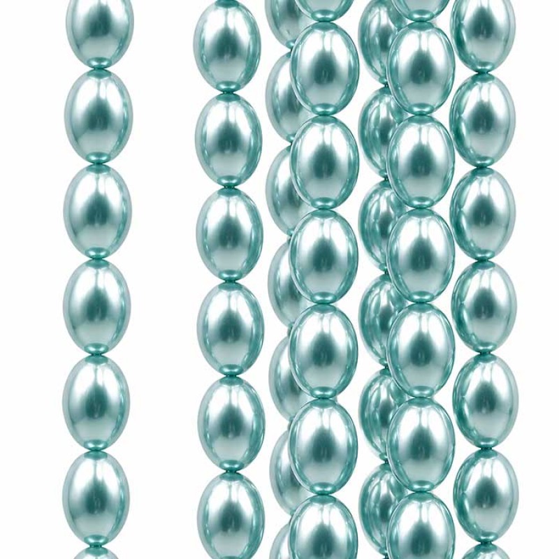 Perle di maiorca ovali celesti 10x8 mm filo 40 cm Perle di maiorca ovali celesti 10x8 mm filo 40 cm