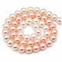 Perle di maiorca 8 mm colori sfumati dal bianco al rosa filo 40 cm