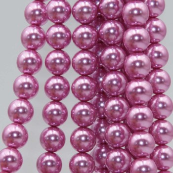 Perle di maiorca tonde rosa acceso 8 mm filo 40 cm
