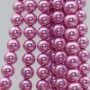 Perle di maiorca tonde rosa acceso 8 mm filo 40 cm