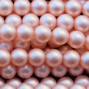 Perle di maiorca tonde 6 mm rosa scuro opacizzato A++ filo 40 cm