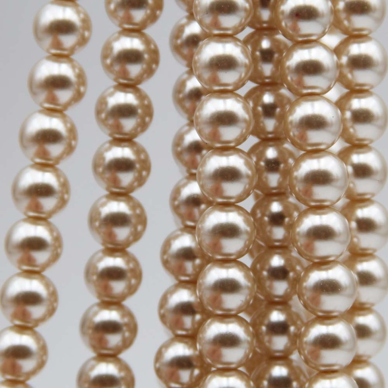 Perle di maiorca tonde crema 8 mm filo 40 cm Perle di maiorca tonde crema 8 mm filo 40 cm