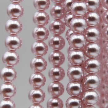 Perle di maiorca tonde light pink 8 mm filo 40 cm