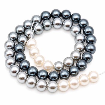Perle di maiorca 8 mm colori sfumati dal bianco al nero filo 40 cm Perle di maiorca 8 mm colori sfumati dal bianco al nero filo 40 cm