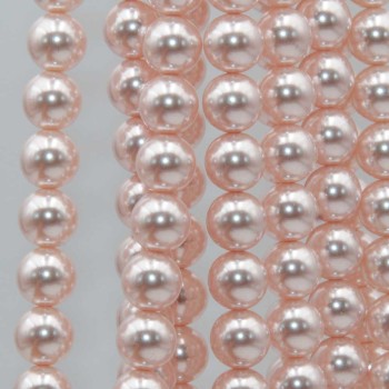 Perle di maiorca tonde rosa pallido 8 mm filo 40 cm