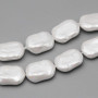 Perle di maiorca irregolari bianche 20x14 mm conf. 2 pz