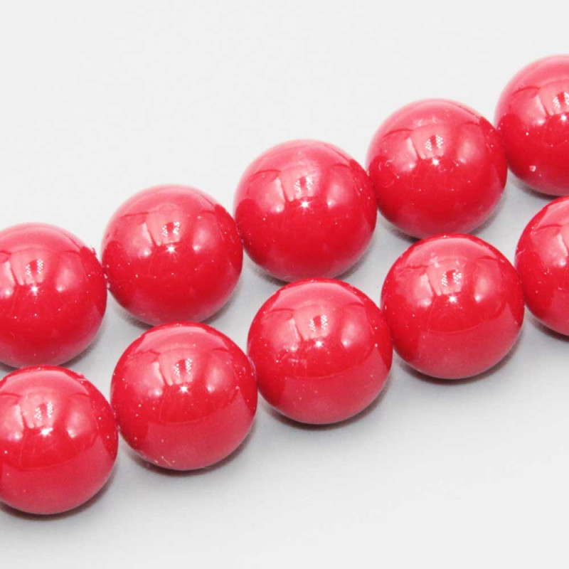 Perle di maiorca rosso intenso 10 mm grado A++ conf. 10 pz 