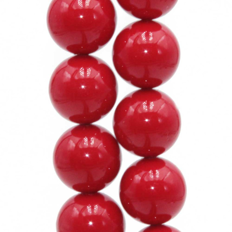 Perle di maiorca rosso intenso 10 mm grado A++ conf. 10 pz 