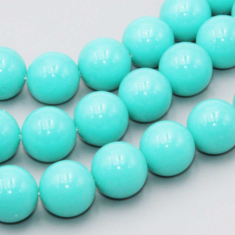 Perle di maiorca turchese 14 mm grado A++ conf. 6 pz (mai-17-s) - pietreeminuterie.com