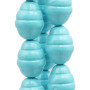 Perle di maiorca turchese bussolotto nido d'ape 16x12 mm 5 pz