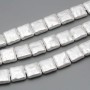 Perle di maiorca bianche quadrate 14 mm conf.4 pz