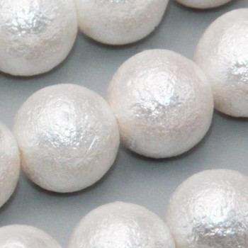 Perle di maiorca bianche satinate 12mm conf. 10 pz