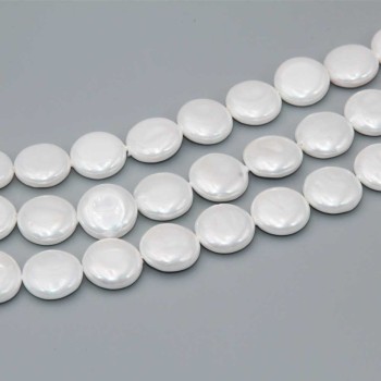 Perle di maiorca gettone 10 mm bianche conf. 10 pz Perle di maiorca gettone 10 mm bianche conf. 10 pz