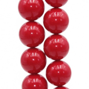 Perle di maiorca rosso intenso 14 mm grado A++ conf. 6 pz