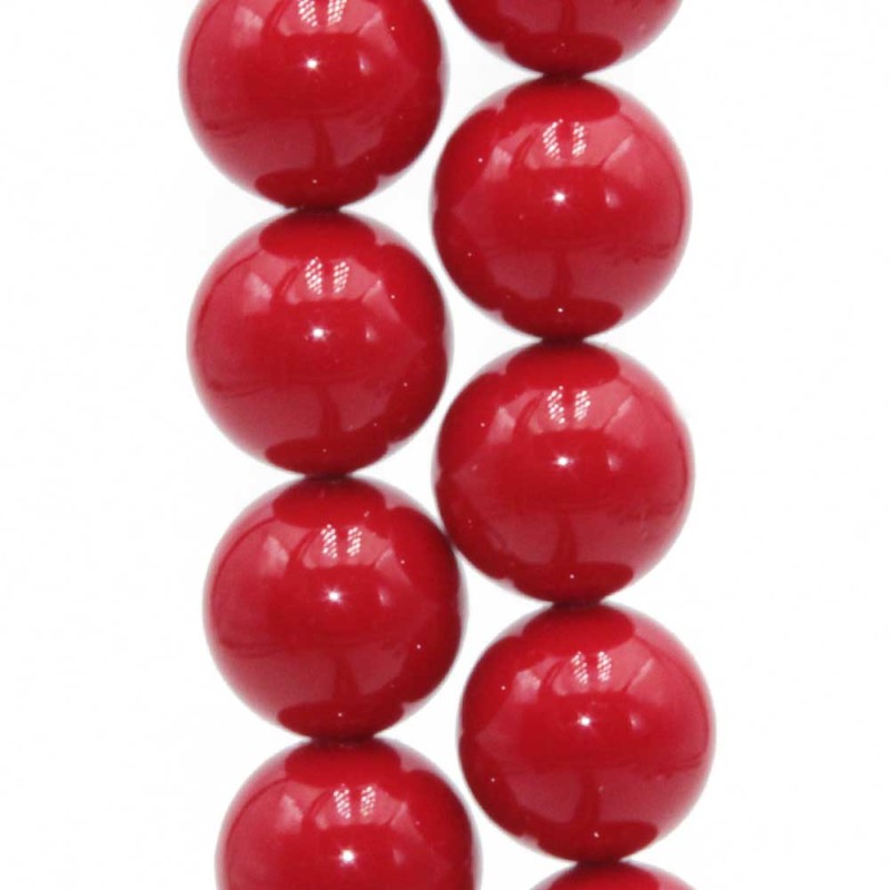 Perle di maiorca rosso intenso 14 mm grado A++ conf. 6 pz (mai-16-s) - pietreeminuterie.com