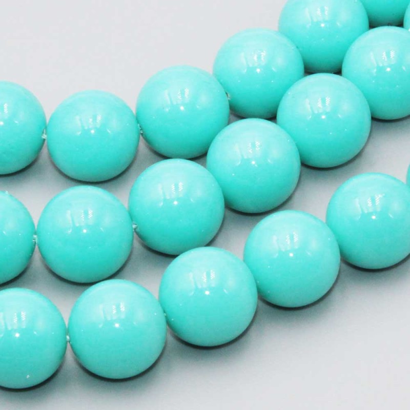 Perle di maiorca turchese 14 mm grado A++ conf. 6 pz (mai-17-s) - pietreeminuterie.com