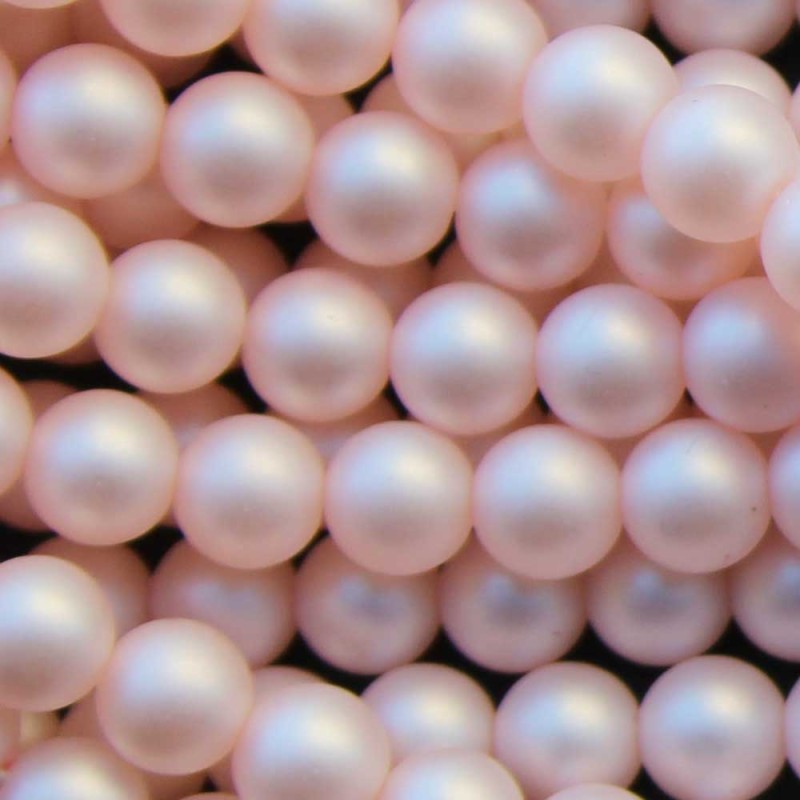 Perle di maiorca tonde 6 mm rosa opacizzato A++ filo 40 cm Perle di maiorca tonde 6 mm rosa opacizzato A++ filo 40 cm